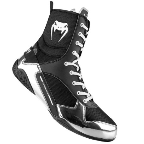 Chaussures de boxe Venum Elite - Noir/Argent