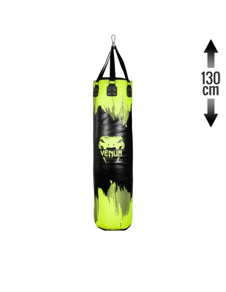 Sac de frappe Venum Hurricane 2.0 - Jaune fluo/Noir - Plein - 130 cm