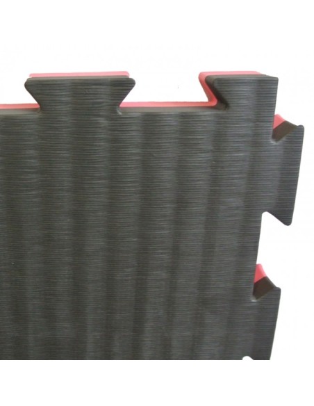 Tatamis - Tapis Puzzle Noir et Rouge 100 cm x 100 cm x 4 cm