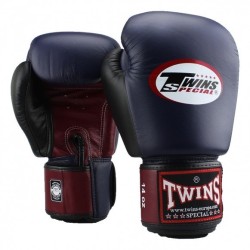 GANTS DE BOXE TWINS SPECIAL BLEU/BORDEAUX
