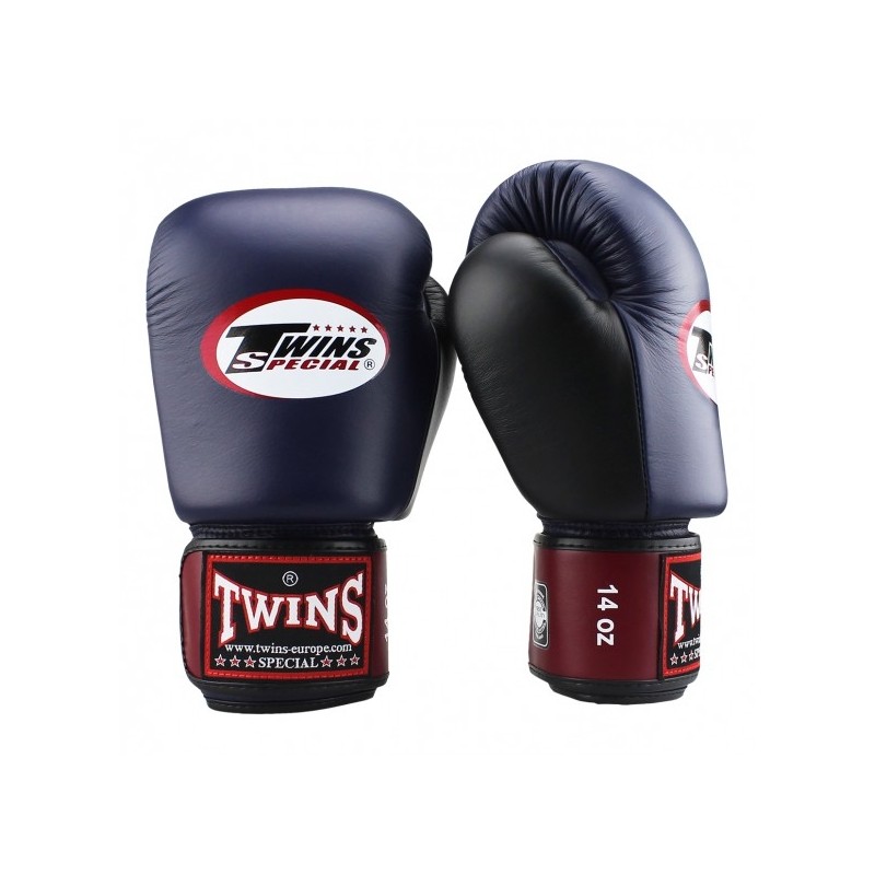 GANTS DE BOXE TWINS SPECIAL BLEU/BORDEAUX