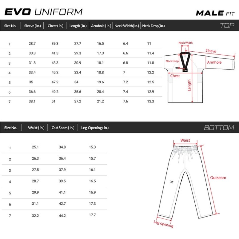 Dobok Tusah EVO (Male Fit)