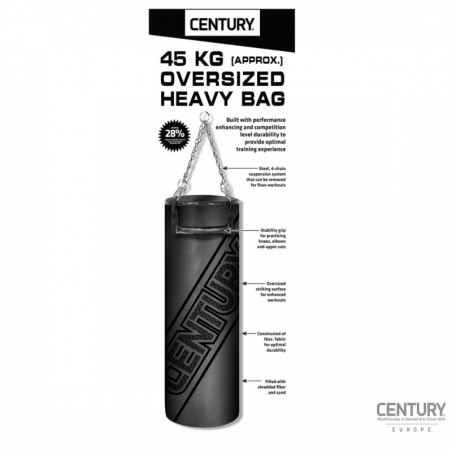 SAC DE FRAPPE TOILE ET RESINE CENTURY 1M20 50KG