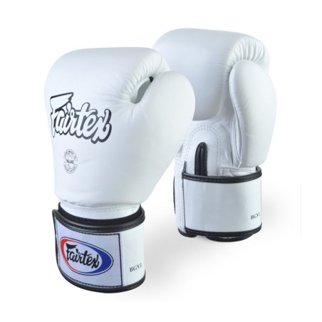 GANTS D'ENTRAINEMENT FAIRTEX FXV1 BLANC CUIR TOP