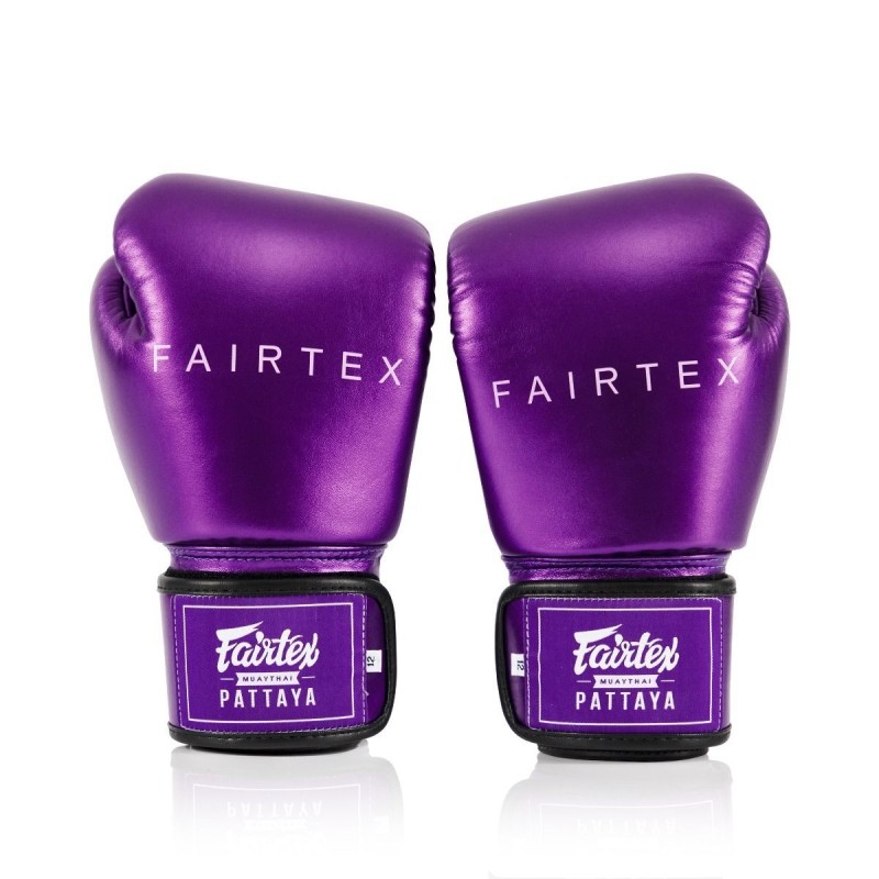 FAIRTEX "METALLIC" paarse trainingshandschoenen