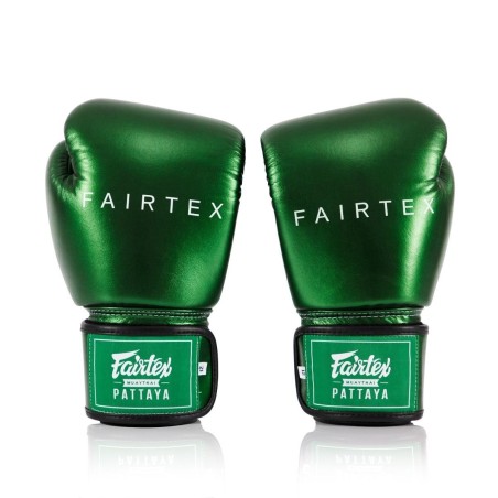 Gants d'entrainement FAIRTEX "METALLIC" Vert