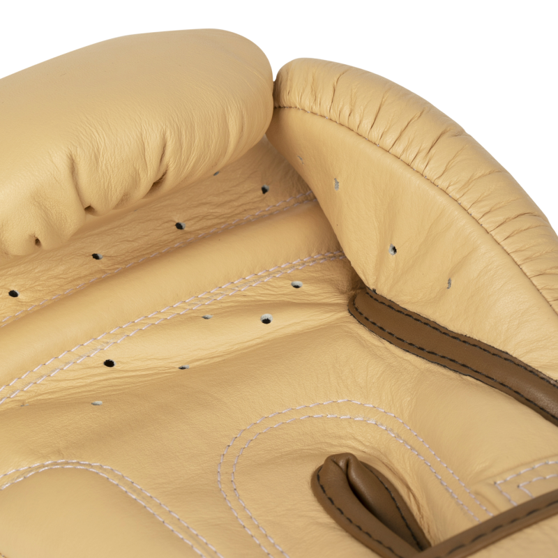 ELION Paris Leren Thaise Trainingshandschoenen – Koffie/Crème