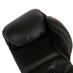 Gants d'entrainement ELION Uncage - ( Cuir skintex ) - MatBlack / Rouge 2