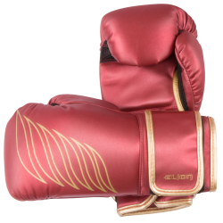 Gants d'entrainement ELION - ( Cuir skintex ) - Rouge metalisé 2