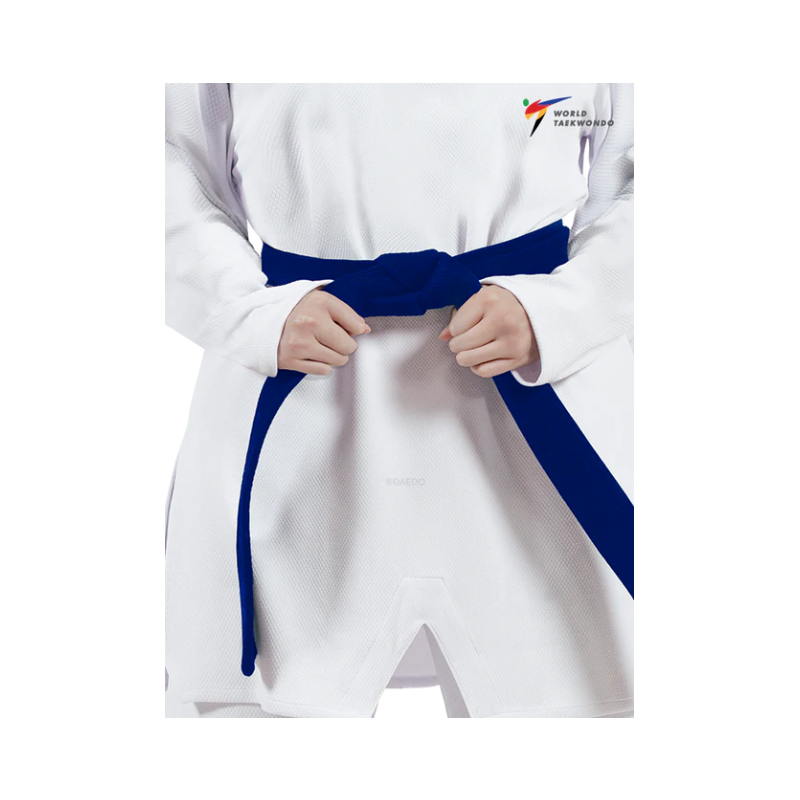 WT stijl competitie dobok met witte kraag