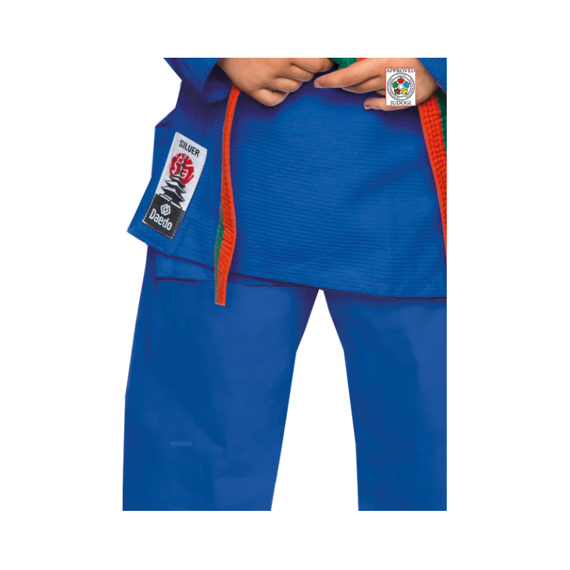 Training judopak zilverblauw