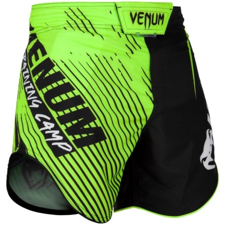 Fightshort court Venum Training Camp 2.0 - Noir/Jaune Fluo