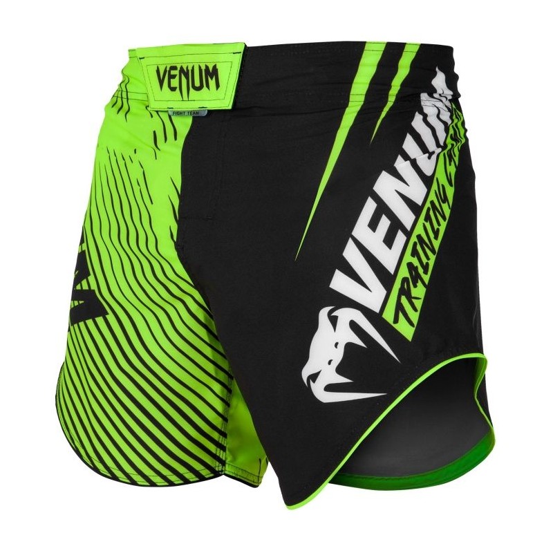 Fightshort court Venum Training Camp 2.0 - Noir/Jaune Fluo