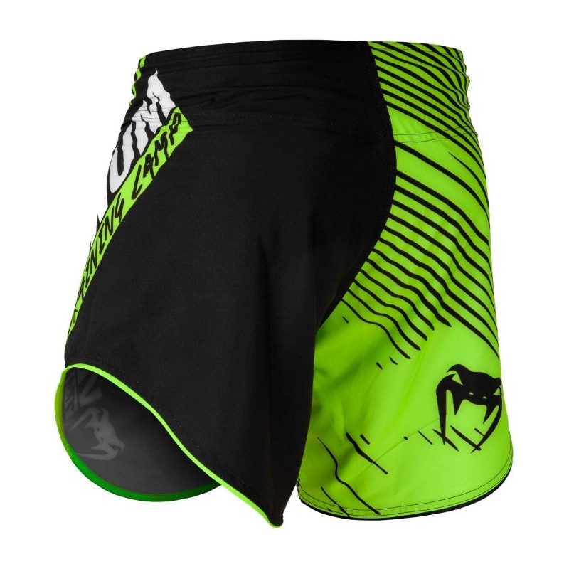 Fightshort court Venum Training Camp 2.0 - Noir/Jaune Fluo